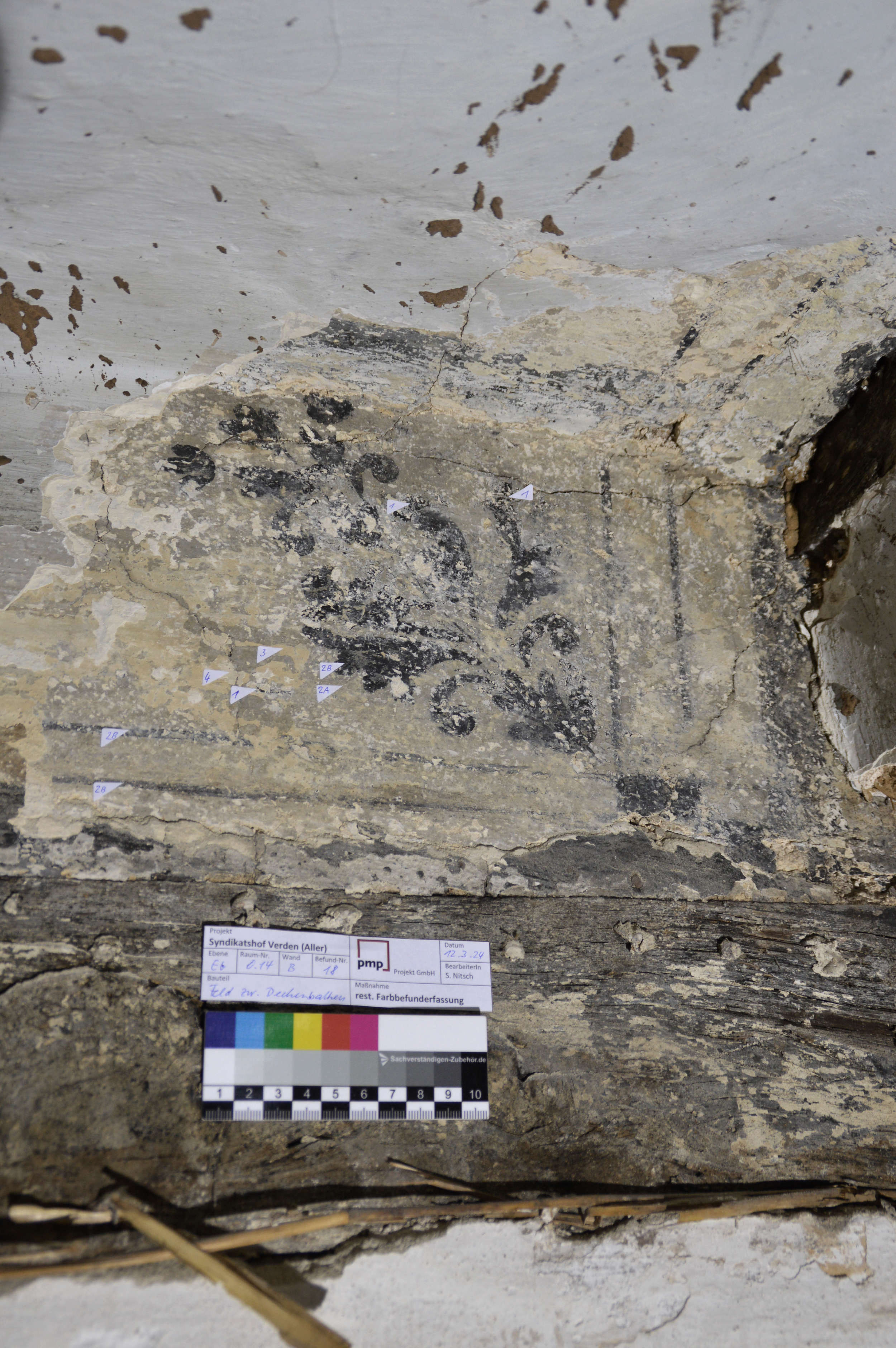 28.05.2024 Syndikatshof Verden, restauratorische Untersuchungen