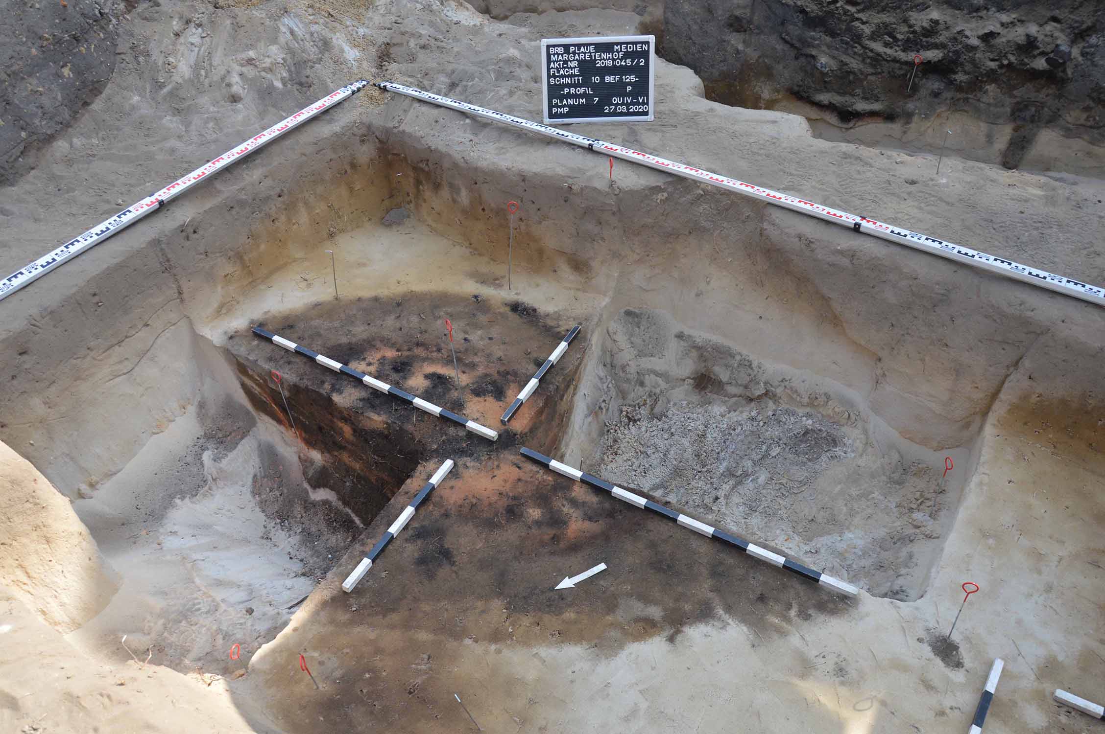 Margarethenhof BRB-Plaue, Archäologische Baugrunduntersuchung